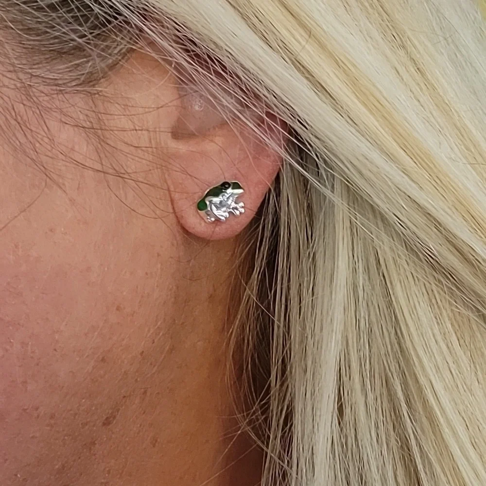 🔥LAST PAIR🔥 FROG AND MUSHROOM STUD EARRINGS - Picture 3 of 6
